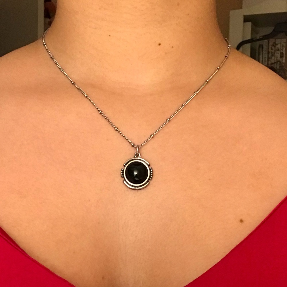 Black Pendant Necklace